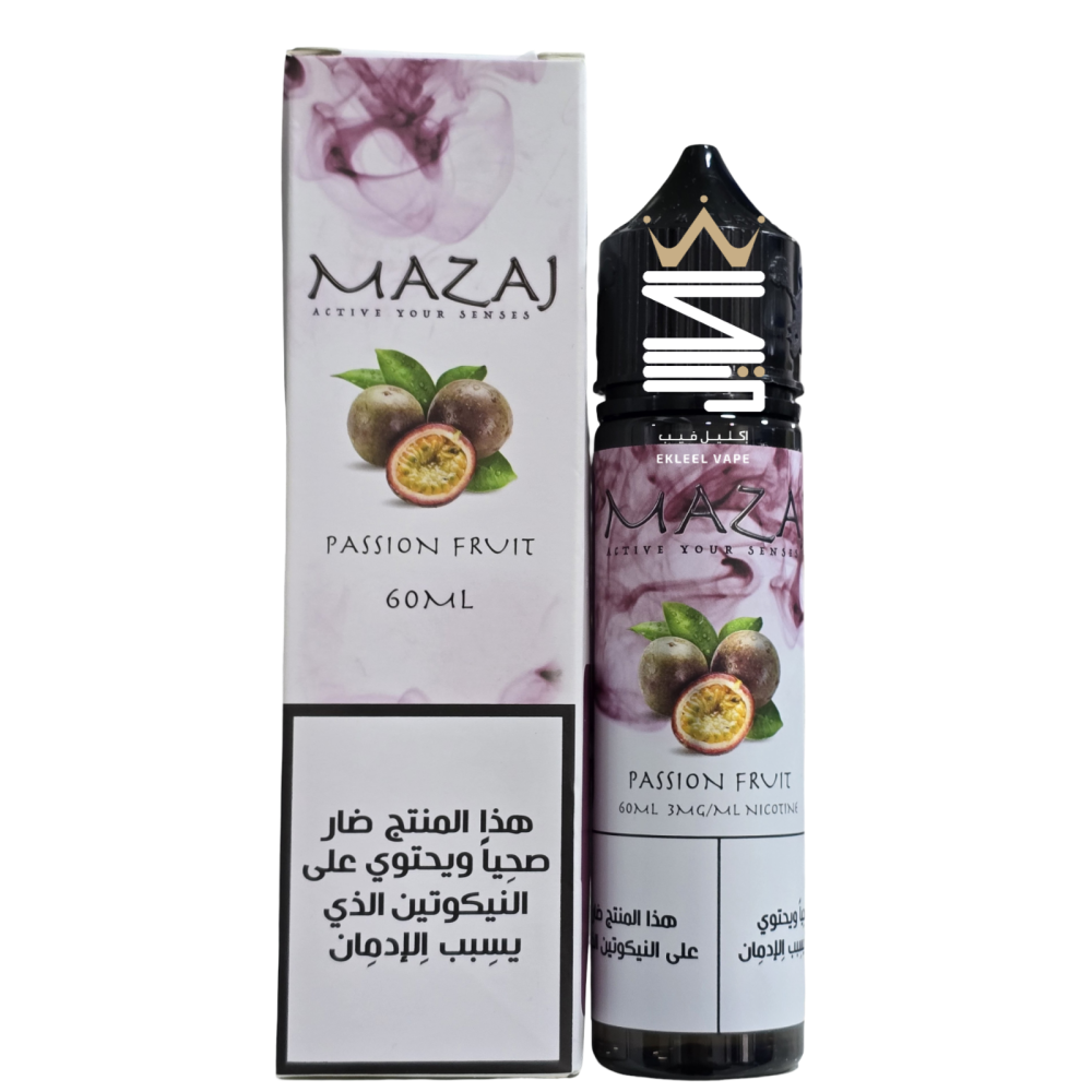 MAZAJ PASSION FRUIT 60ML - Buy Online in KSA | Ekleel Vape