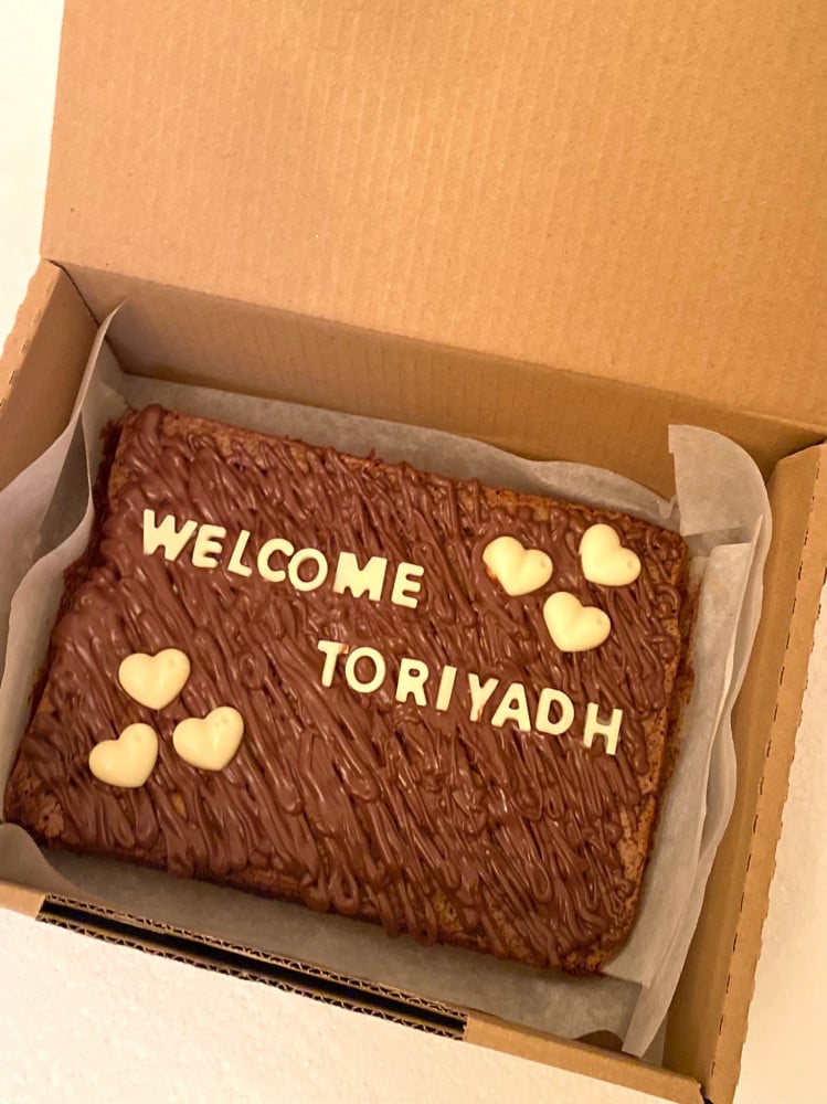 براونيز مع كتابة