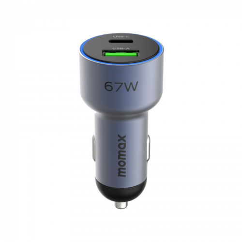 شاحن سيارة موماكس مخرجين PD و USB بقوة 67 واط