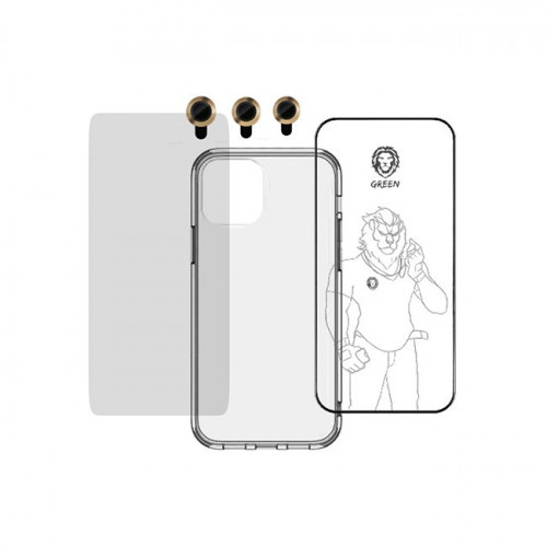 بكج جرين الحماية الكاملة 4 في 1 للايفون 12 برو ماكس - أسود