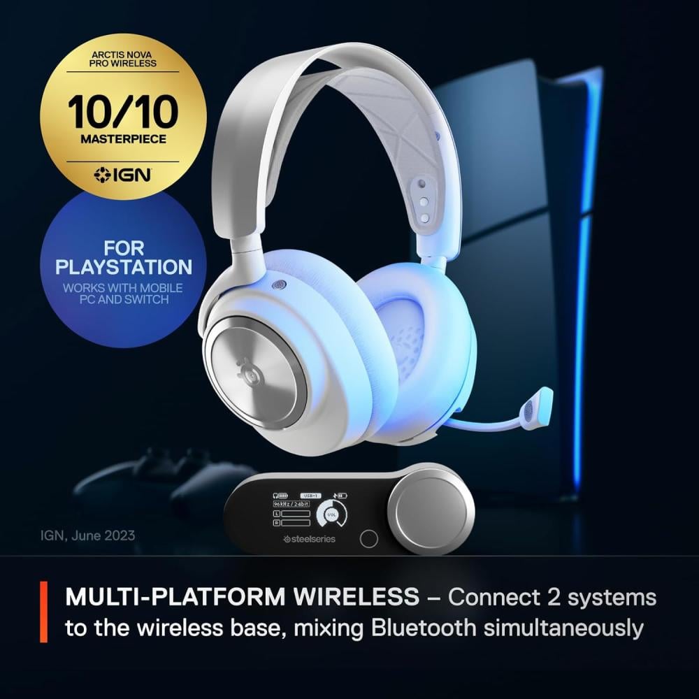 سماعة ستيل سيريس اصدار  Arctis Nova Pro P أسود اللاسلكية