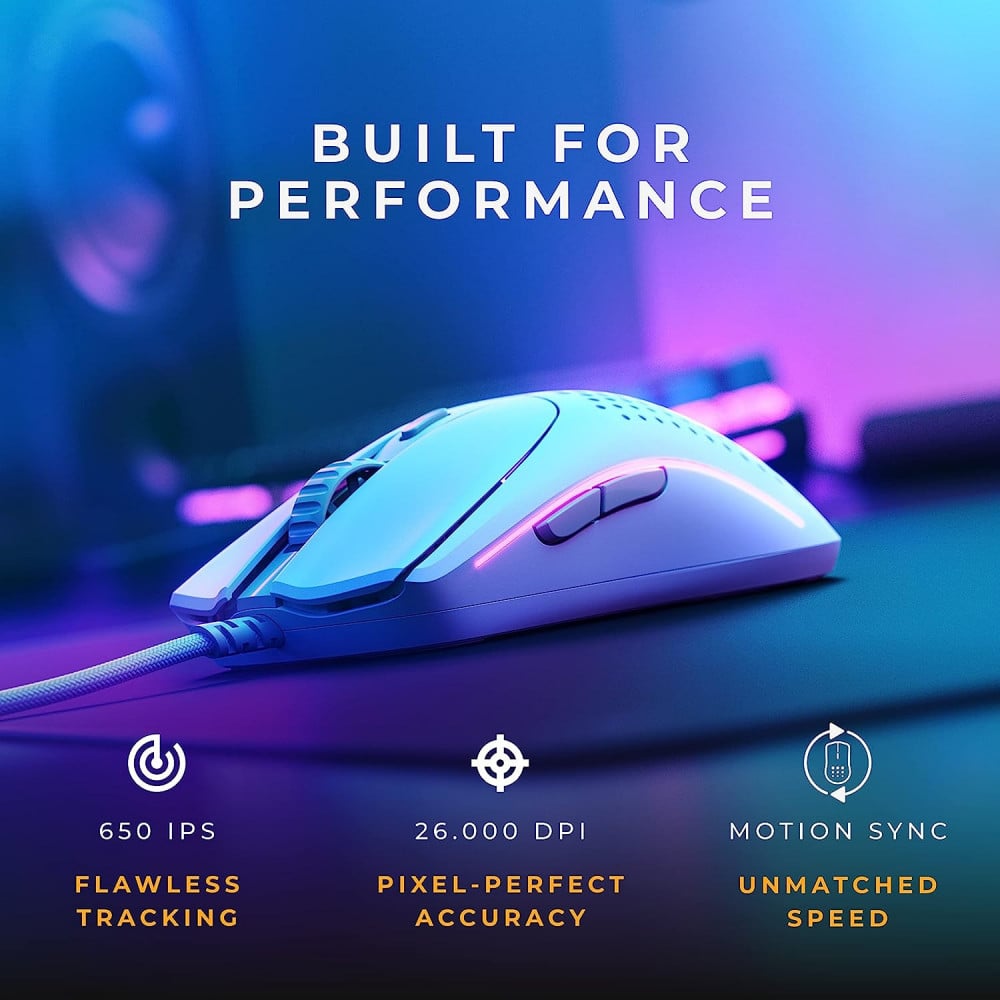 Glorious Model O 2 RGB Gaming Mouse - 59g Ultralightweight Wired Gamin
