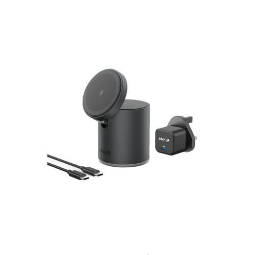 شاحن مغناطيسي لاسلكي MagGO انكر MagSafe بمخرج تايب سي 20 واط اسود