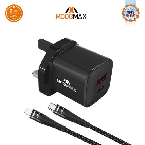 شاحن جداري موج ماكس 38 واط منفذين PD سريع و USB مع...