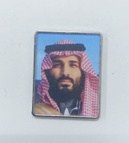 ملصق معدني ولي العهد محمد بن سلمان