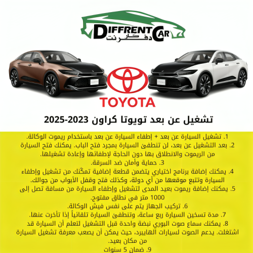 تشغيل عن بعد تويوتا كراون 2023-2025