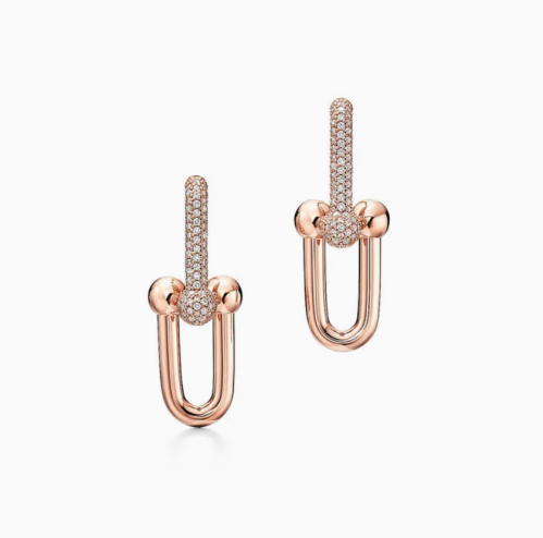 Tiffany | Link earrings with diamonds