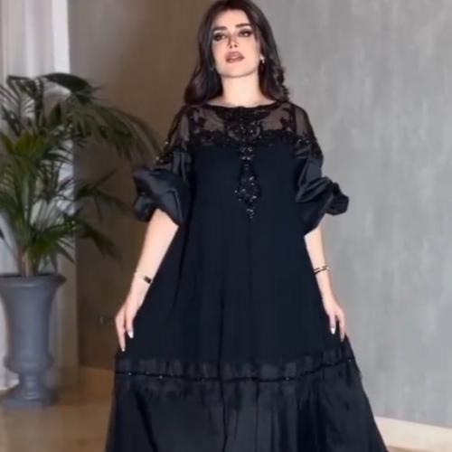 فستان سهرة ثلاثة ألوان