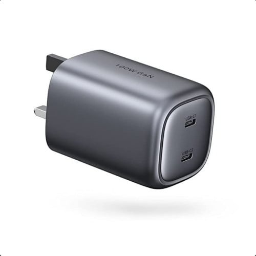 شاحن يوغرين 100 واط Ugreen charger 100 Watt منفذين...