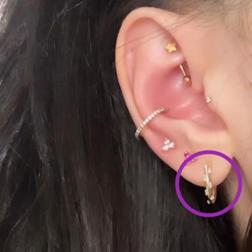 Cuite gold hoops with sparkles