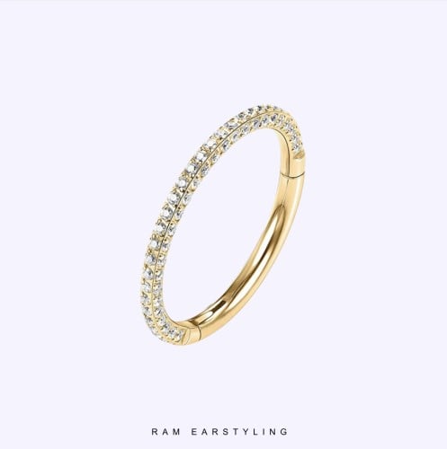 All over crystal hoops -6mm -10mm