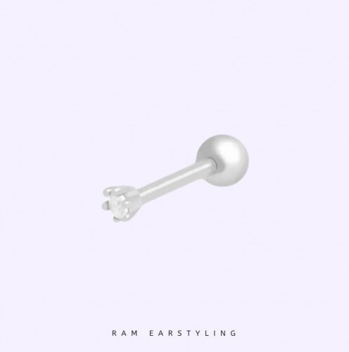Small silver stud