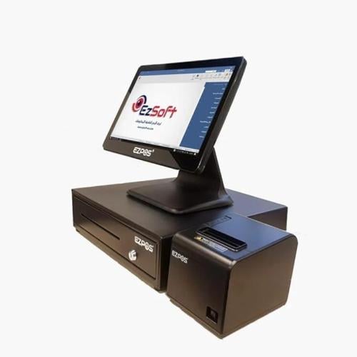 جهاز كاشير مستعمل لمس +درج + طابعة + برنامج