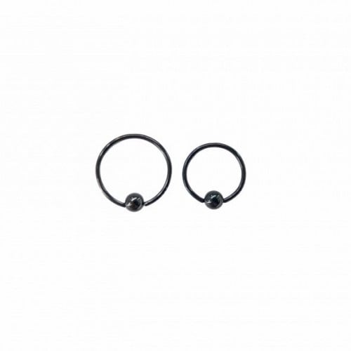 20g Black Fixed Ball Hoop
