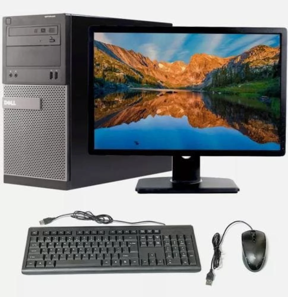 كمبيوتر ديل مكتبي مجدد انتل كور i5 الجيل الثالث + شاشة 19 انش + جميع الملحقات + واي فاي