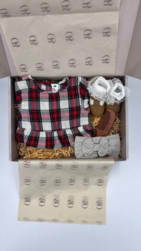 فستان كاروهات شتوي