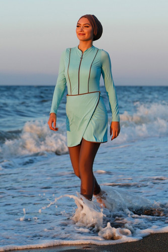 ملابس سباحة للمحجبات باللون التركوازي A-00163