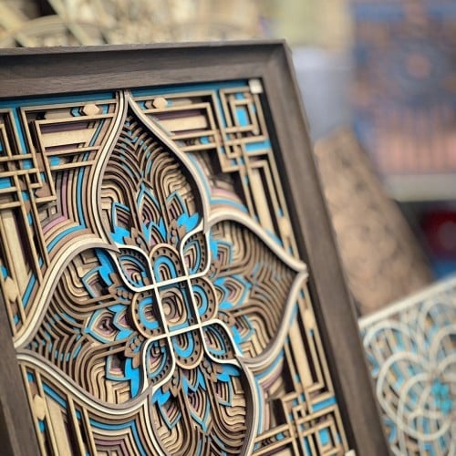 لوحة جدارية 12 طبقة مقاس cm 60 X 60