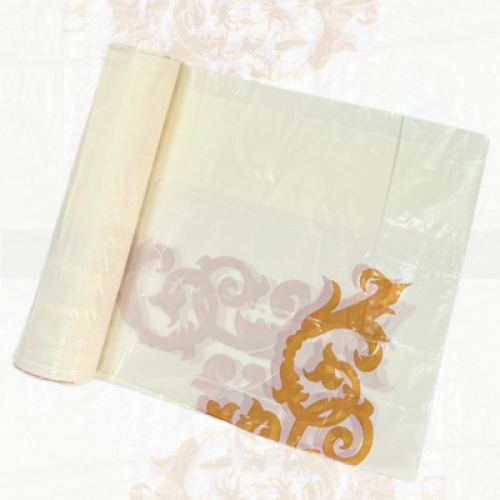 سفرة طعام بتصميم ذهبي - 110 * 100 -20 حبة