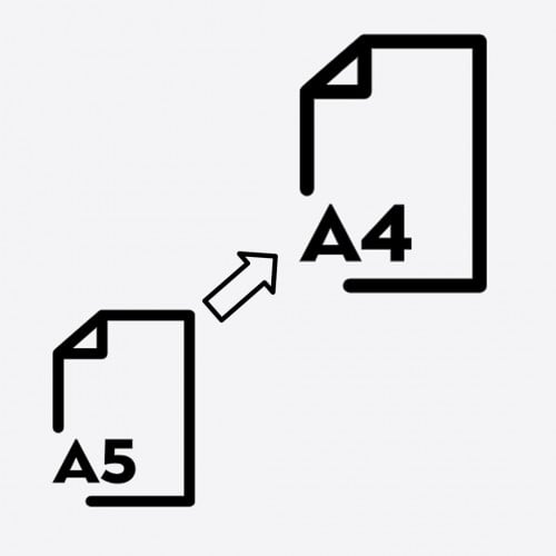 ترقية طباعة صورة من A5 إلى A4