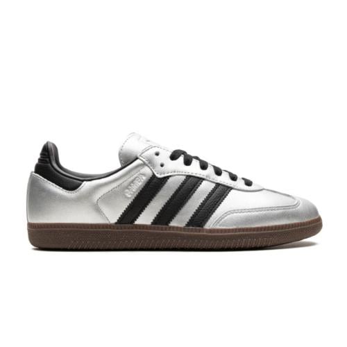 Adidas Samba OG Sneakers - Silver Metallic Black Gum
