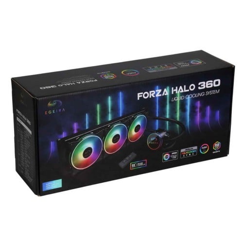 Egeira Cooler FORZA Halo 360 Black- مبرد مائي