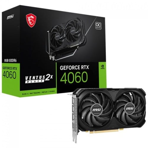 MSI VGA RTX 4060 8G VENTUS 2X OC BLACK- كرت شاشة
