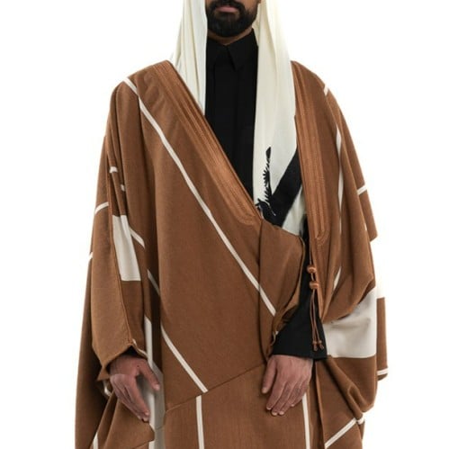 بشت ملكي وبر برقا قنص بريسم لون اشقر