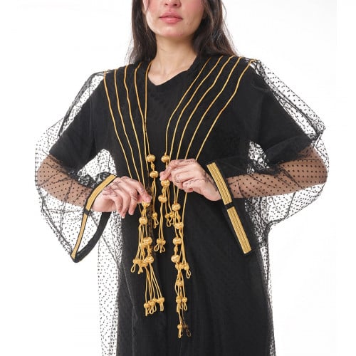 عباية قيطان ملكي لون اسود