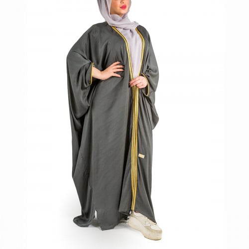 Gray classic bisht abaya