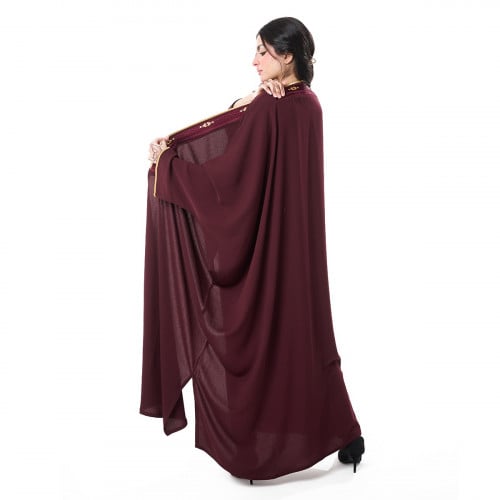 عباية بشت لنن لون احمر
