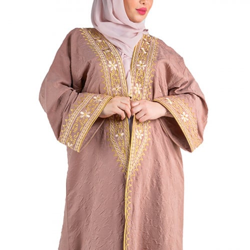 عباية بشت الياسمين لون وردي