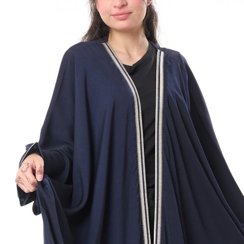 Classic bisht abaya, navy color