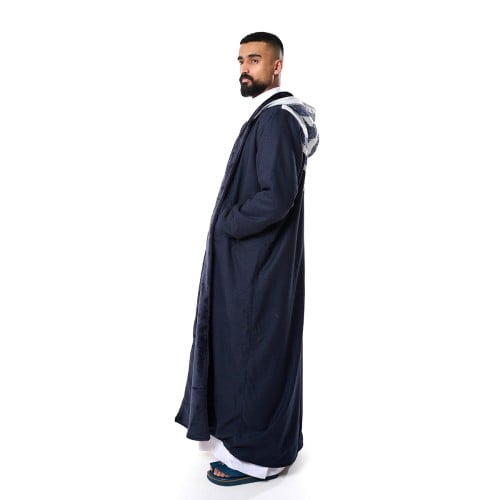 فروة شال كشميري جوخ لون كحلي