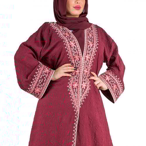 Jasmine bisht abaya, red color