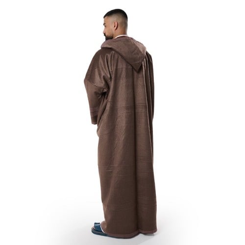 فروة مخمل كلاسيك لون عودي