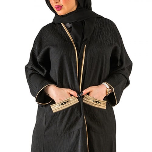 Black classic abaya with pockets