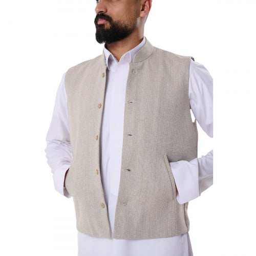 سديري صوف موديل كويتي لون بيج