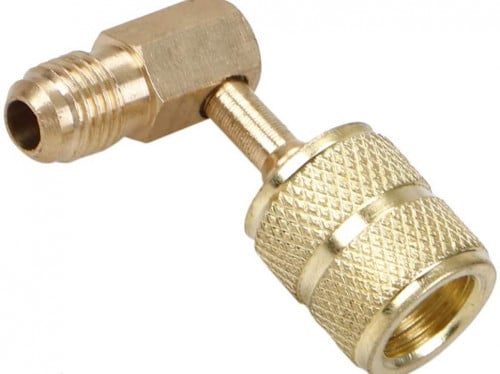 #02180W بلف تعبئة فريون سيارات امريكي / CT-11 QUICK SWIVEL VALVE ANGLE 1/4"X 3/16"