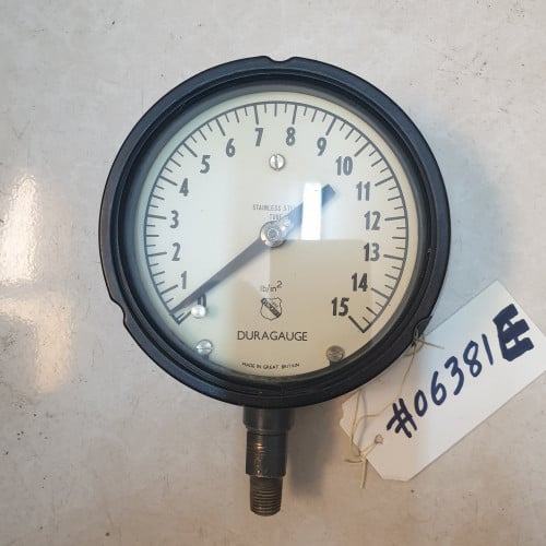 #06381E ساعة ضغط من 0 الى 15 / PRESSURE GAUGE 0-15 LB IN  INCH DIA