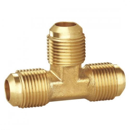 #02190W توصيلة تي مثلث 1/2 بوصة / TEE 1/2" EQUAL FLARE BRASS UT-08