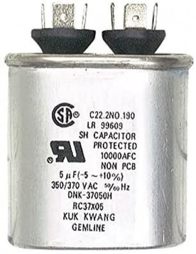 #01246 كباستر 5 يو اف 370فولت  /RUNNING CAPACITOR 5UF 370V OVAL MAGNETIK