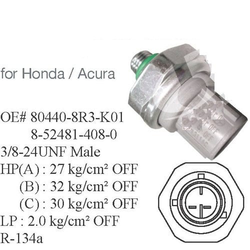 #10371Jحساس برشر سوتش هوندا /PRESSURE SWITCH HONDA ACCORD CIVIC ACURA