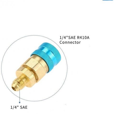 QUICK COUPLING FOR R-134A GAS LOW SIDE No10035W بلف تعبئة فريون