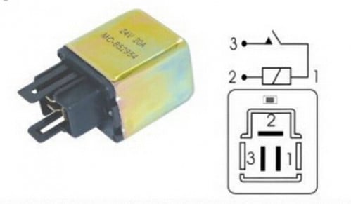 POWER RELAY 3 PIN 12V 10 AMP No 10364W   كتاوت  ريلي 24 فولت
