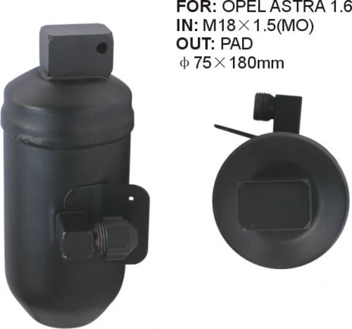 RECEIVER DRIER OPEL ASTRA No 10145W    صفاية فريون اوبل استرا