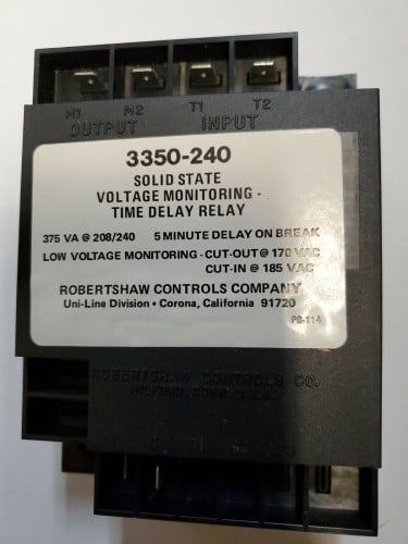 TIME RELAY DELAY 3350-240 VOLTAGE MONITOR  No 04866A   منظم كهرباء