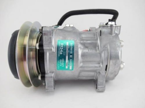 #12486J كمبروسر مكيف كوماتسو ساندن 24فولت كبس راسي سير واحد COMPRESSOR SANDEN SD7H15-  24V 1B VER PAD EM KOMATSU