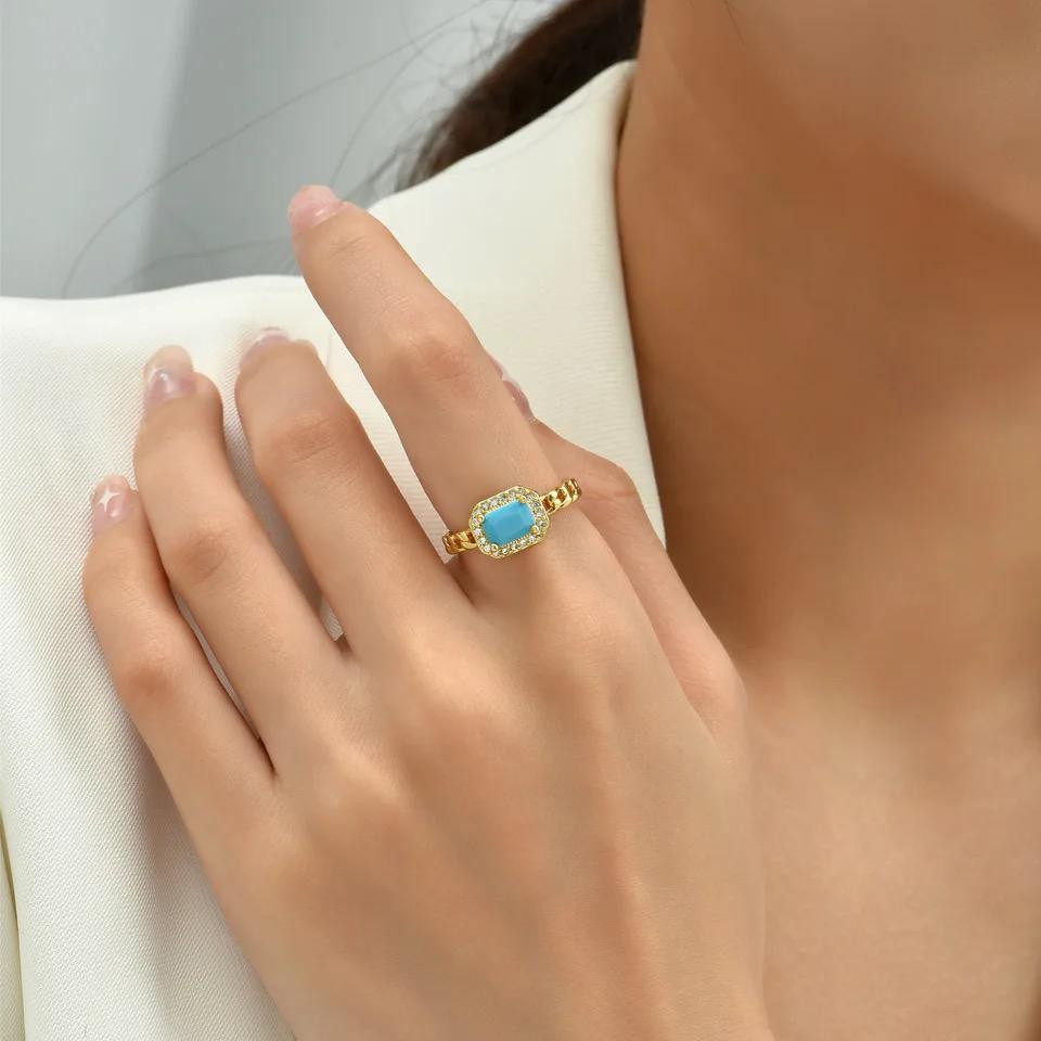 Turquoise square ring hotsell