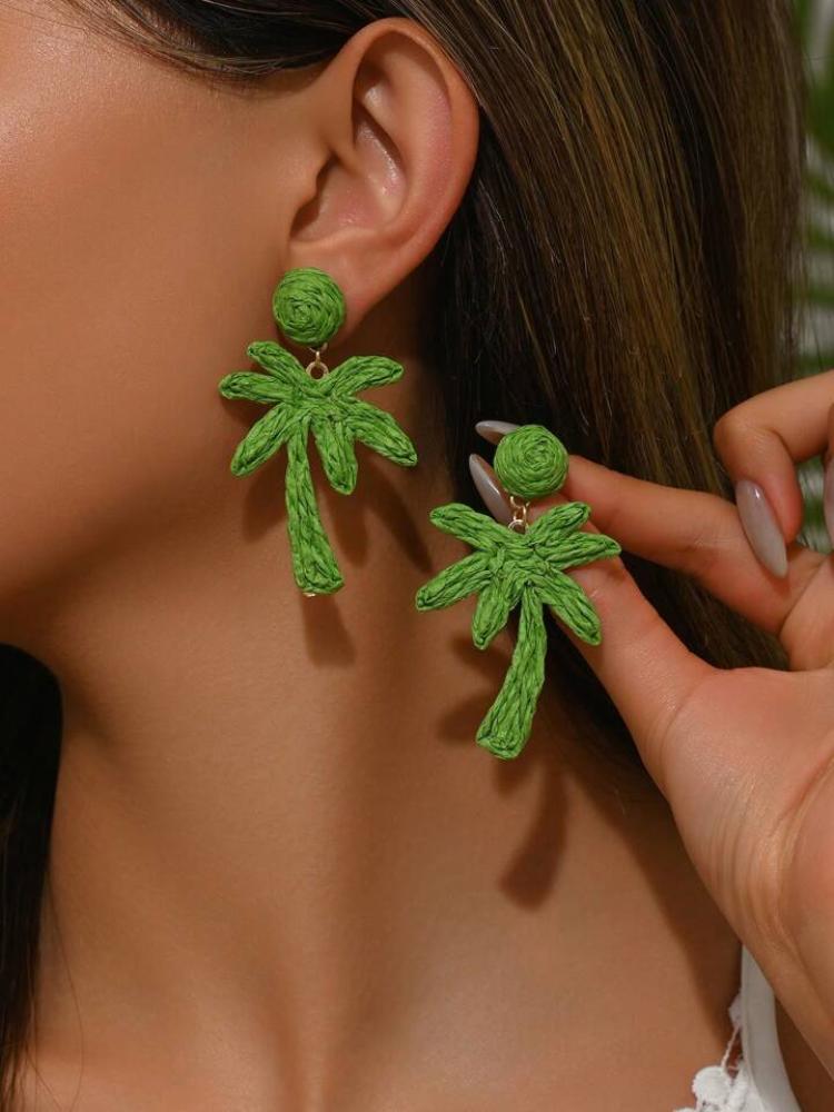 Bohemian Earrings Palm Tree Leaf Earrings Bohemian Palm Tree Ring Trendy  Collection